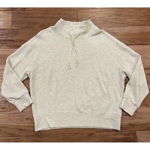 Varley Sweatshirt Women's Large Ivory Marl Fleck Oakdale Sweat Top VAR01897